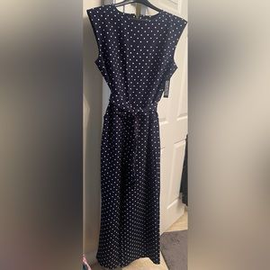 NWT! Size Large polka dot wide leg jumpsuit.
